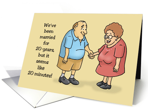 Humorous 20th Anniversary For Spouse Seems Like 20 Minutes card
