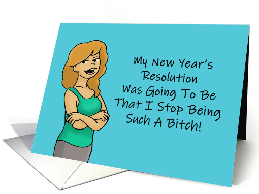 Humorous Adult New Year's No One Likes A Quitter card (1745504)