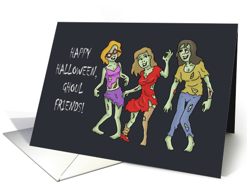 Humorous Halloween With Female Zombies Ghoul Friends card (1746028)
