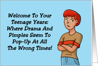 Humorous 13th Birthday For A Boy Welcome To Your Teenage Years card