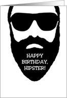 Humorous Birthday Happy Birthday Hipster With Cartoon Hipster card
