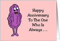 Humorous Spouse Anniversary The One Who Is Always Raisin My Temperature card