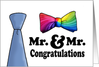 Humorous Congratulations On Gay Marriage With Two Ties card