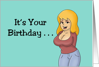 Humorous Adult Birthday It’s Your Birthday Get Your Dick Ready card