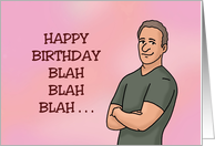 Adult Birthday With Cartoon Man Happy Birthday Now Get Naked card