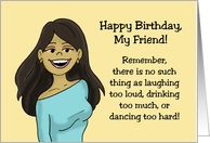 Humorous Friend Birthday With Black Cartoon Woman There’s No Such card