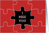 Miss You With Puzzle Piece missing card