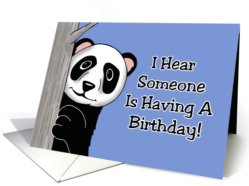 Humorous Birthday With Cartoon Panda Will There Be Bamboo card