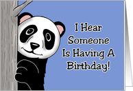 Humorous Birthday With Cartoon Panda Will There Be Bamboo card