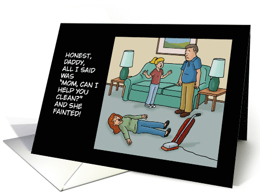Humorous Mother's Day With Cartoon About Teen Offering To... (1764022)