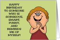 Humorous Twin Sister Birthday To Someone Who Reminds Me Of Myself card