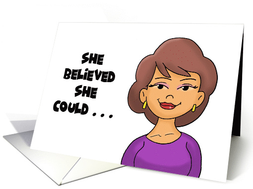 Humorous Hug Your Cat Day She Believed She Could But Her Cat Was card