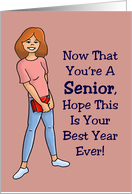 Back To School Card For A New Senior Girl card