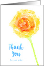 Beautiful Yellow Flower Thank You for customer Order Business card