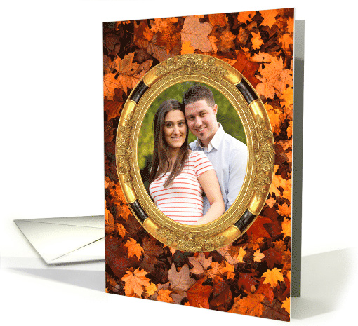 Thanksgiving Autumn leaves and Golden Oval Photo frame... (1503032)