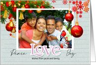 Christmas Ornamental Decoration Digital photo frame with Love card