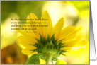 Sunflower with Religious Quote by St. Julie Billiart card