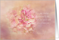 Pink Hydrangea for Warmth & Healing card