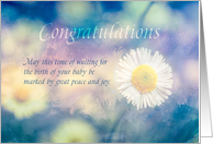 Blue and Pink Congratulations on Pregnancy card
