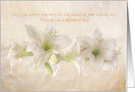 Wedding Congratulations with Elegant White Flowers card