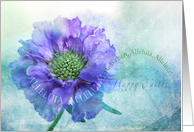 Blue and Lilac Flower Easter Alleluia card