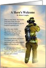 Sentimental Sympathy for the Loss of a Firefighter Poem card