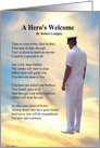 Sentimental Sympathy for the Loss of a Navy Sailor Poem card