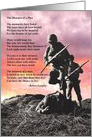 Military Serviceman Memorial Poem The Measure of a Man Blank card