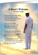 Sentimental Sympathy for the Loss of a Navy Sailor Poem card