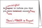 Support for Families Fighting Cancer - Power of Prayer for Healing card