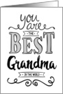 Best Grandma in the World Birthday card