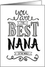 Best Nana in the World Birthday card
