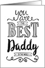 Best Daddy in the World Birthday card
