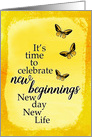 Divorce Encouragement - Celebrate New Beginnings card
