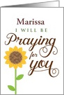 Custom front, I will be Praying for You card