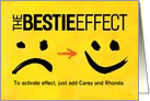 Custom Front, Friend Thanks, The Bestie Effect card