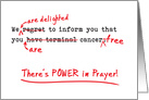 Get Well Cancer, Religious - Power of Prayer for Healing card