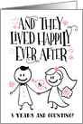 Anniversary, They Lived Happily Ever After, 5 Years and Counting card