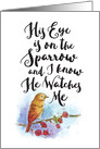 Thinking of You, Religious - His Eye is On the Sparrow card