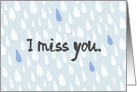 I Miss You, Raining Teardrops card