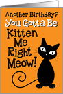 Another Birthday? You Gotta Be Kitten Me Right Meow! card