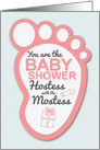 Hostess Thanks, Baby Shower, Hostess with the Mostess card