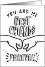 You & Me, Best Friends Forever with Fist Pump Birthday card