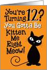 You’re Turning 12? You Gotta Be Kitten Me Right Meow! card
