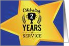 Employee Anniversary, Celebrating 2 Years of Service card