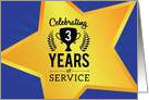 Employee Anniversary, Celebrating 3 Years of Service card