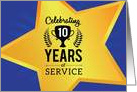 Employee Anniversary, Celebrating 10 Years of Service card