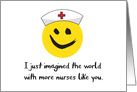 Nurse Thanks Smile with Hat - Imagining More Nurses Like You card