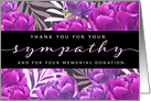 Thank You for your Sympathy and for your Memorial Donation card
