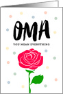 Happy Mother’s Day - Oma, You Mean Everything card